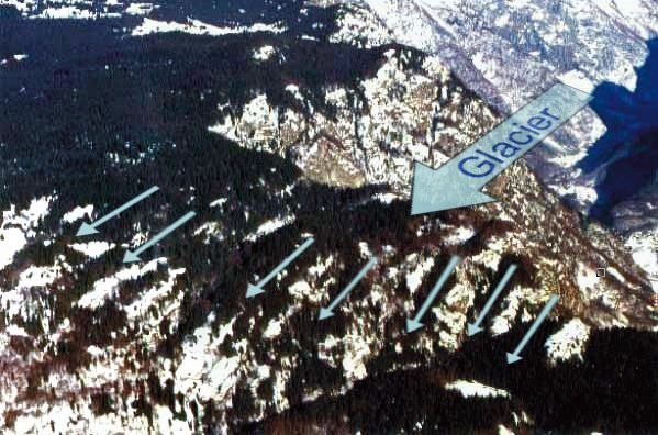 Sillons rocheux des Rochers du Chatelard (vallée de la Romanche, Isère)